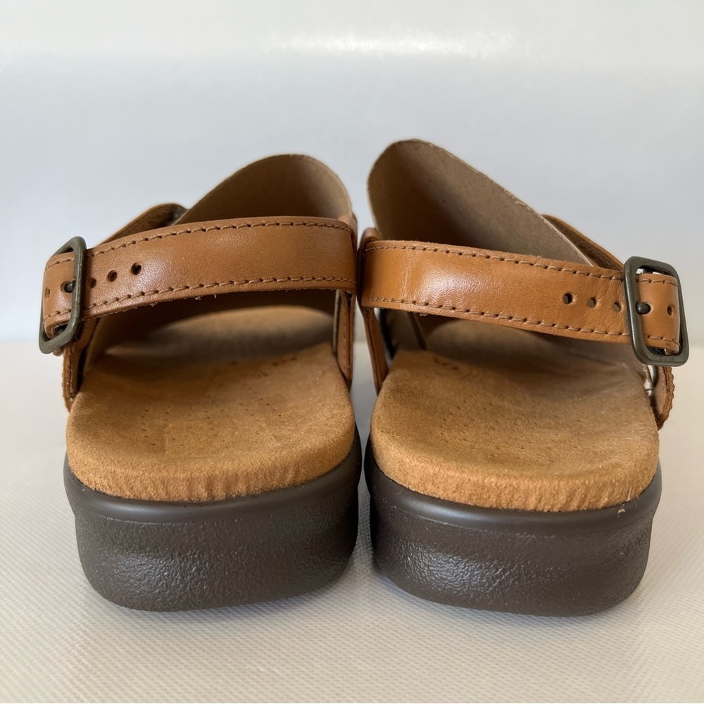 SAS Huggy Caramel Leather Sandals - Picture 4 of 12